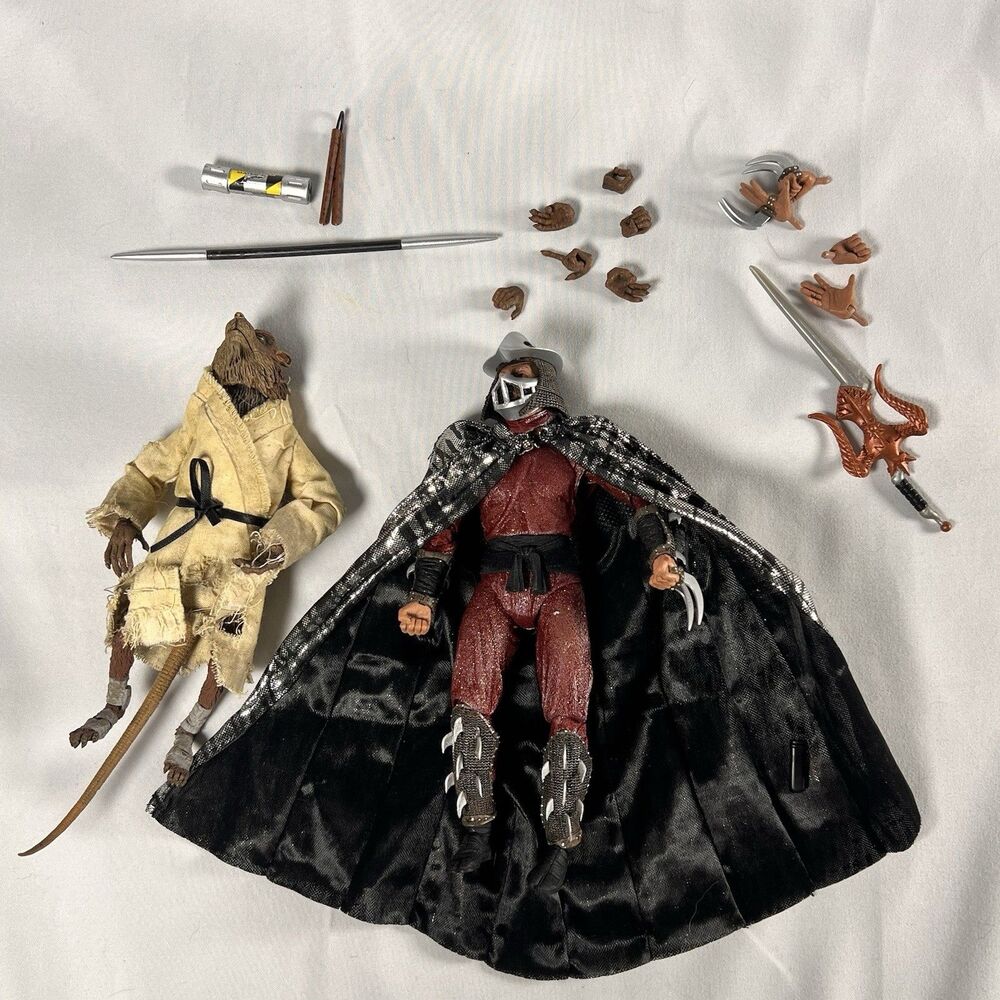 NECA TMNT Movie Splinter and Shredder  NO BOX